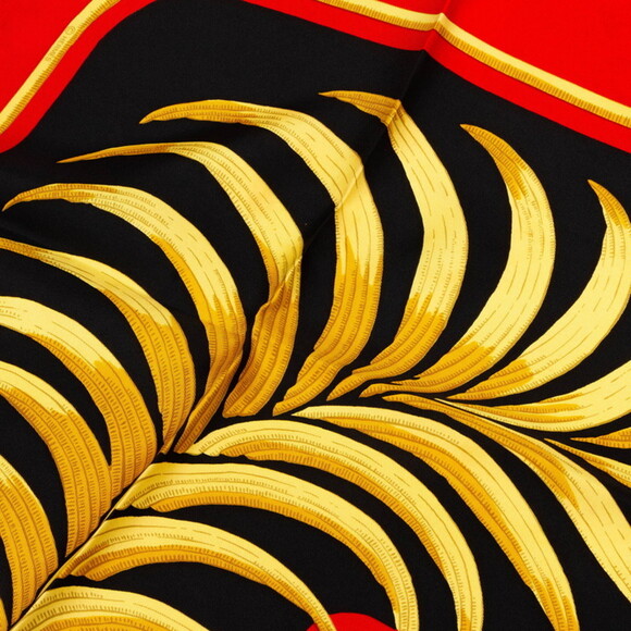 HERMES Authentic Red Silk Scarf - Picture 6 of 10